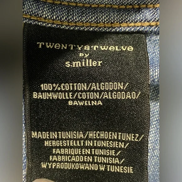 NWT Twenty8Twelve Denim Western Snap Button Shirt Women’s Size M Indigo Wash - Picture 10 of 11